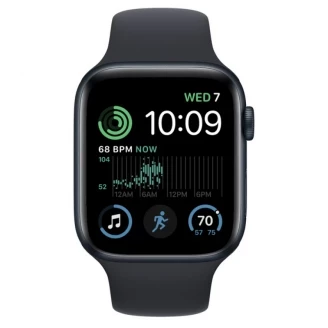 Apple Watch Series SE 2 44mm Midnight Aluminum Case with Midnight Sand Sport Band