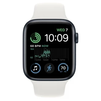 Apple Watch Series SE 2 44mm Silver Aluminum Case with White Sand Sport Band