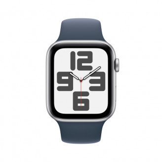 Apple Watch Series SE 40mm Silver Aluminium with Storm Blue Sport Band M/L