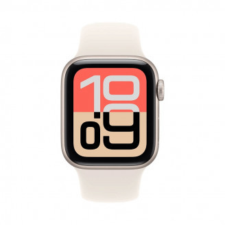 Apple Watch SE 2025 GPS 40mm Starlight Aluminium Case with Starlight Sport Band M/L