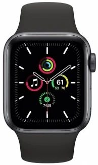 Apple Watch Series SE 40mm Space Gray Aluminum Case with Midnight Sport Band