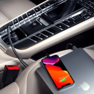 Автомобильное зарядное устройство Satechi USB-C + USB-A, PD, 72Вт, черный
