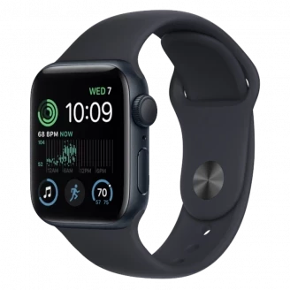 Apple Watch Series SE 2 44mm Midnight Aluminum Case with Midnight Sand Sport Band