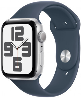 Apple Watch Series SE 40mm Silver Aluminium with Storm Blue Sport Band M/L